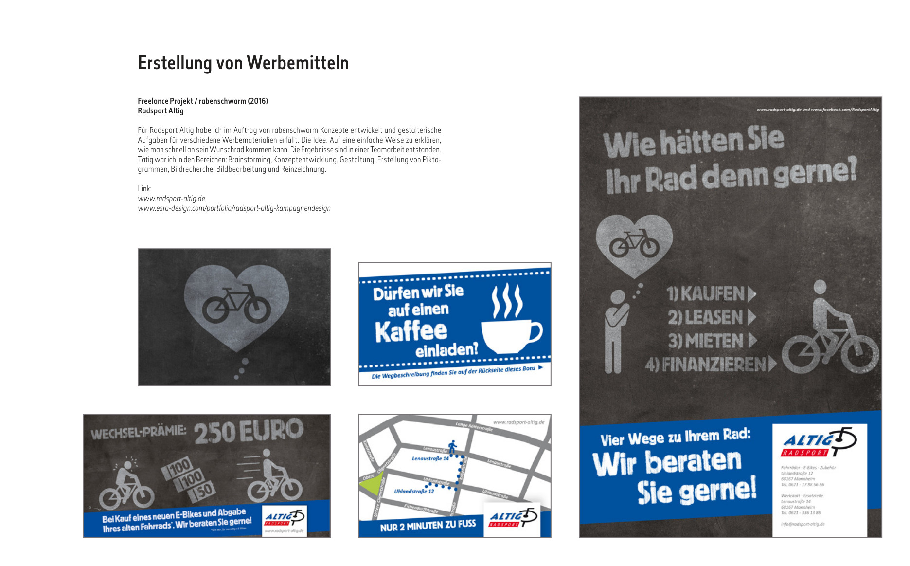 Radsport Altig Werbemittel