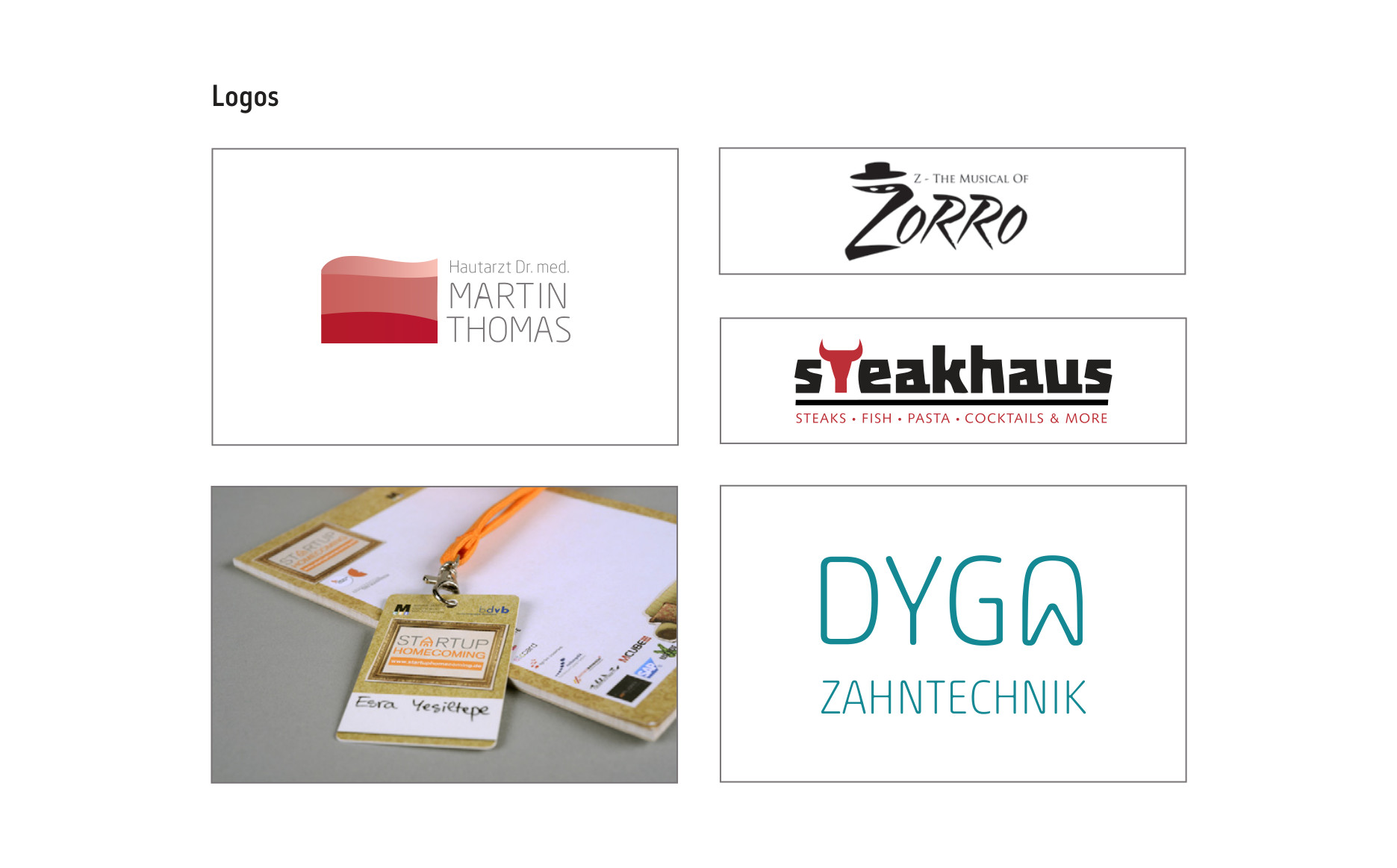 Logo Design √úbersicht