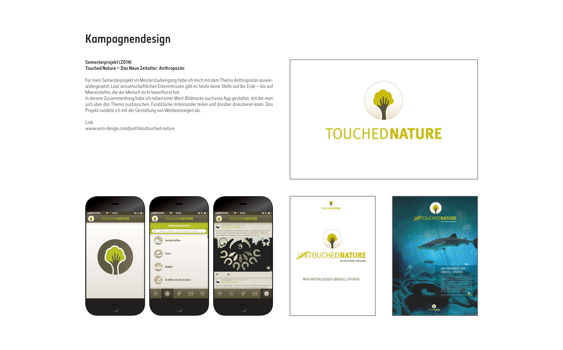 Touched Nature app and branding